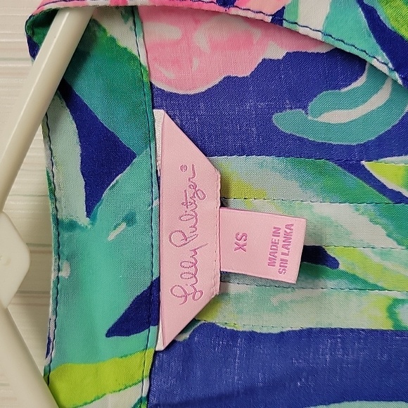 Lilly Pulitzer xs small top 100% rayon - Picture 2 of 4